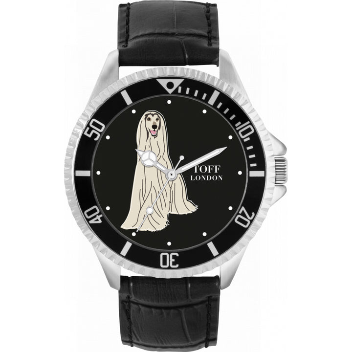 Mens Afghan Hound Dog Watch