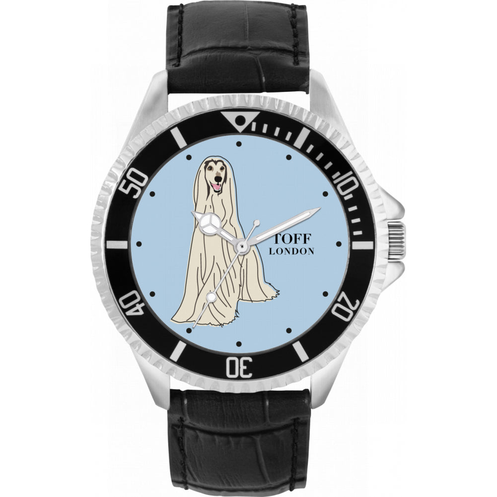 Mens Afghan Hound Dog Watch