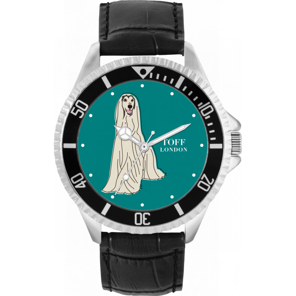 Mens Afghan Hound Dog Watch