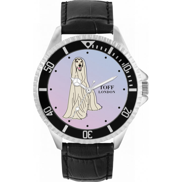 Mens Afghan Hound Dog Watch