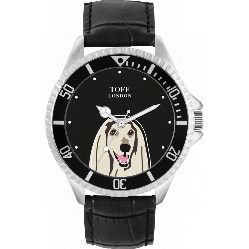 Mens Afghan Hound Dog Watch