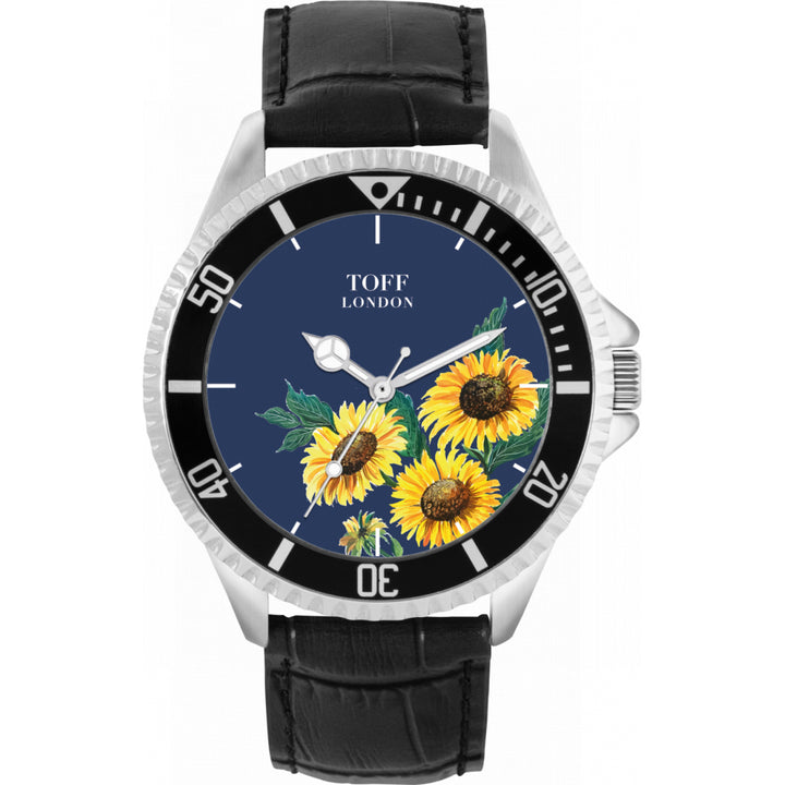 Mens Yellow Sunflower Flower Watch