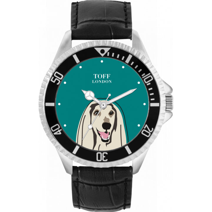 Mens Afghan Hound Dog Watch
