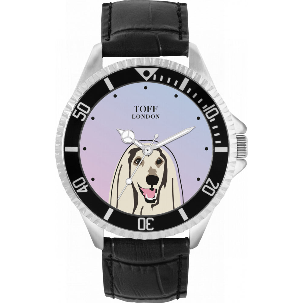 Mens Afghan Hound Dog Watch