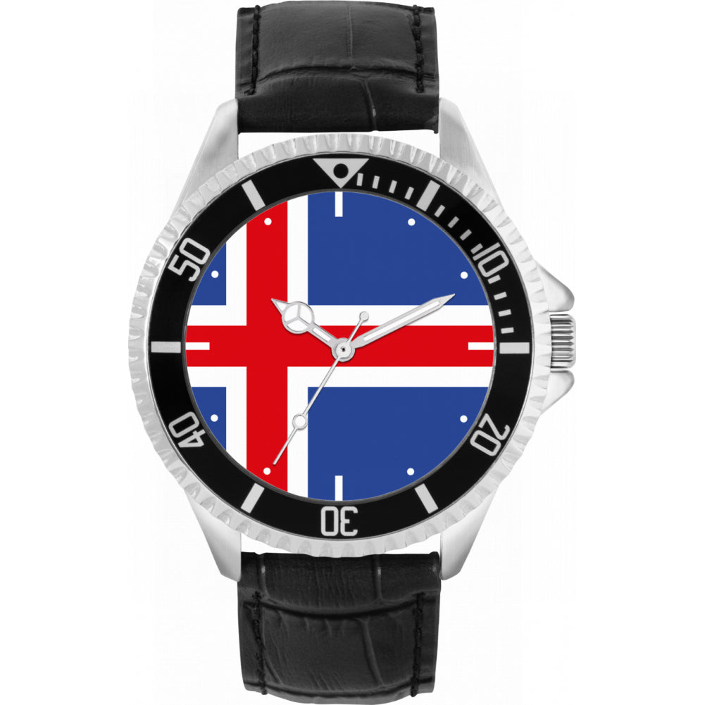 Mens Iceland Flag Watch
