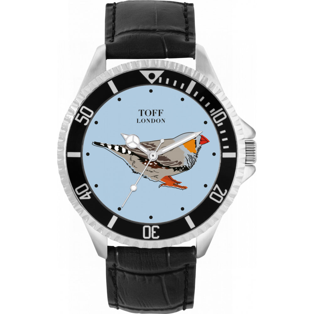 Mens Grey Finch Bird Watch