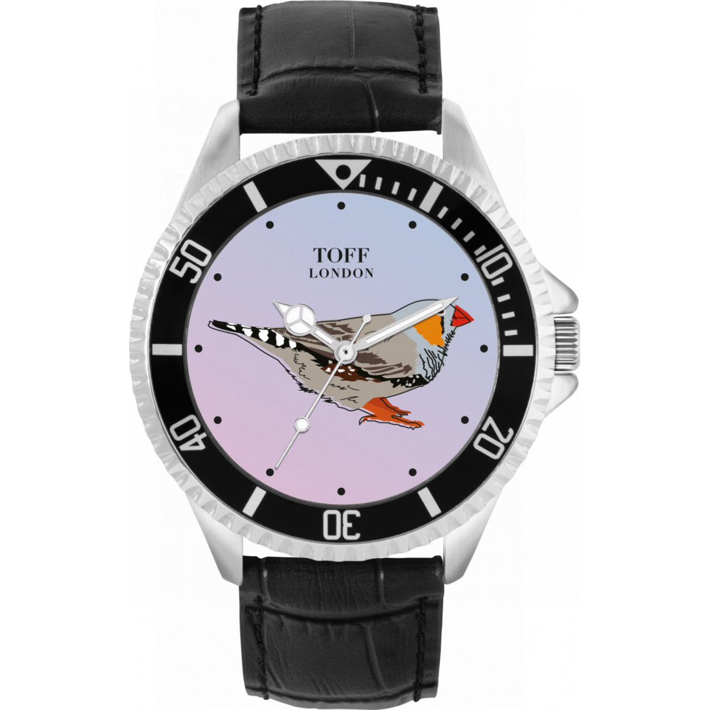 Mens Grey Finch Bird Watch