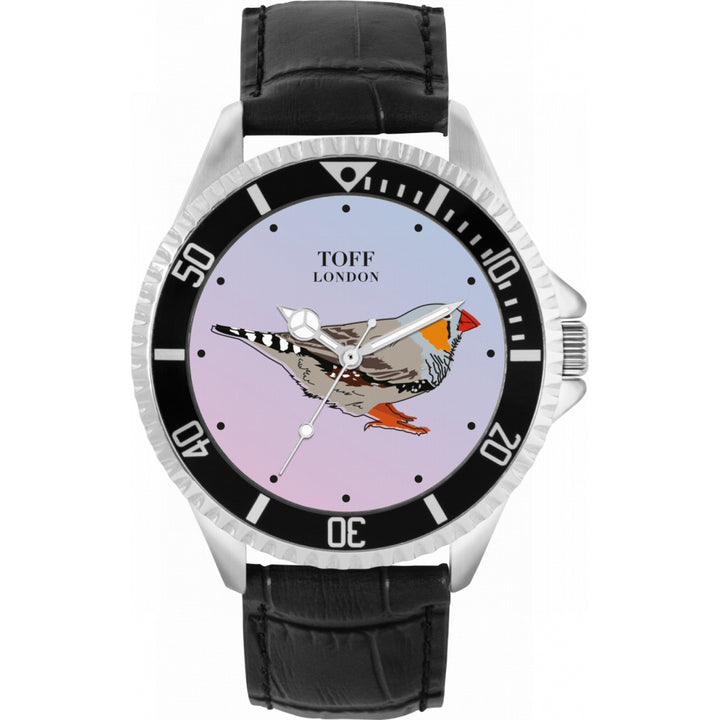 Mens Grey Finch Bird Watch