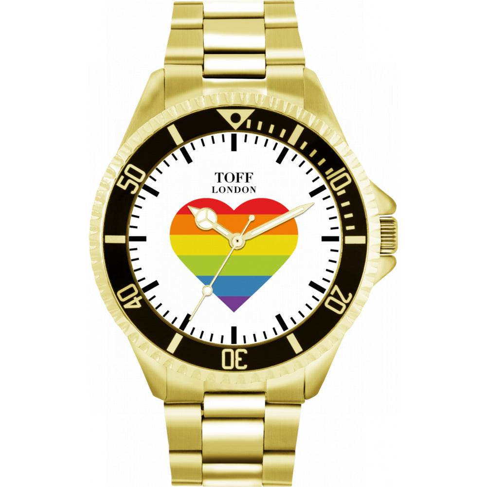 42mm Pride Rainbow Heart Batons Watch
