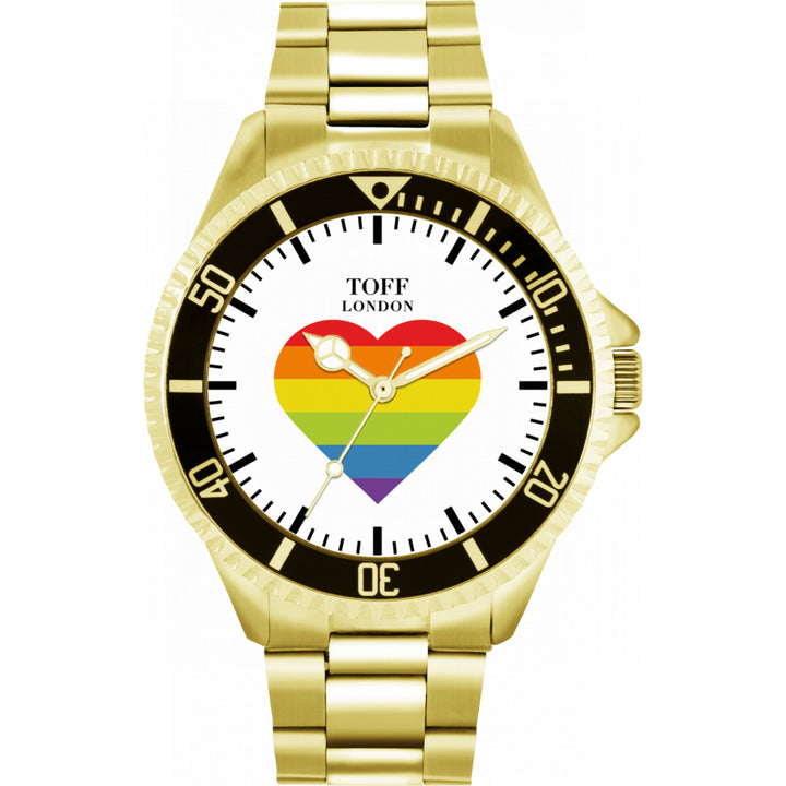 42mm Pride Rainbow Heart Batons Watch