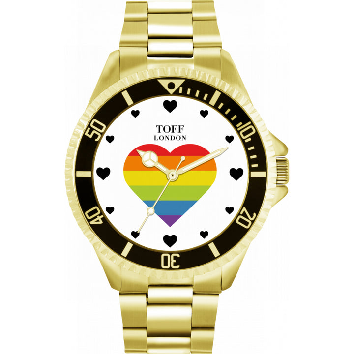42mm Pride Rainbow Heart Batons Watch