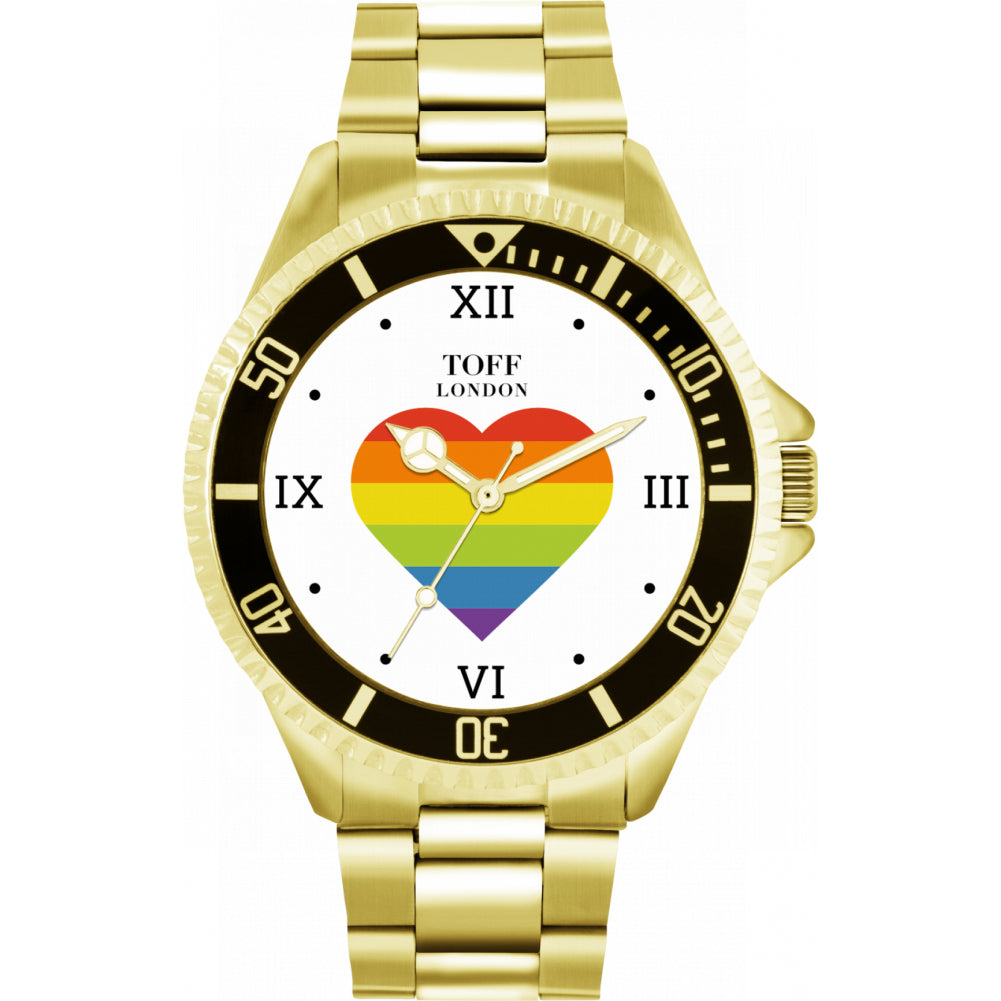 42mm Pride Rainbow Heart Batons Watch