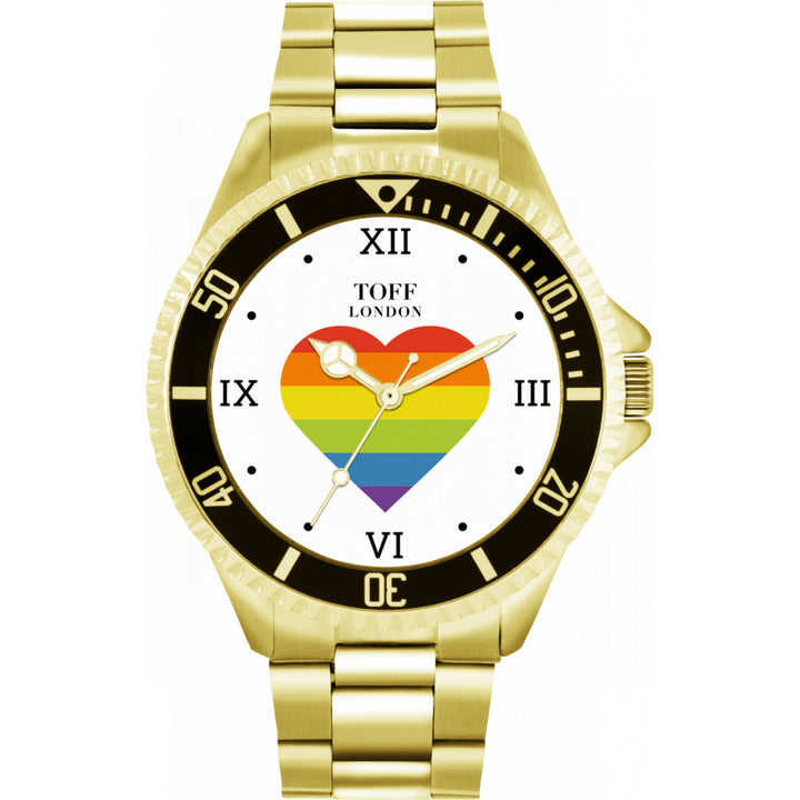 42mm Pride Rainbow Heart Batons Watch
