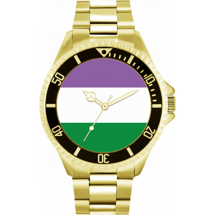 42mm Pride Genderqueer Flag Watch