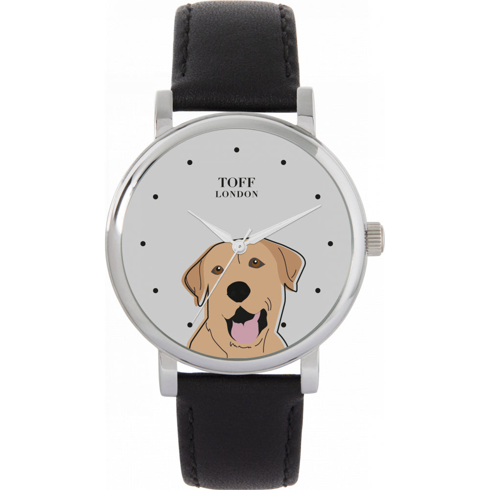 Ladies Beige Labrador Retriever Dog Head Watch