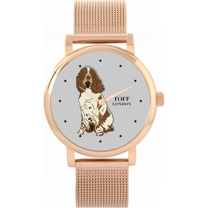 Ladies Brown And White Springer Spaniel Dog Watch