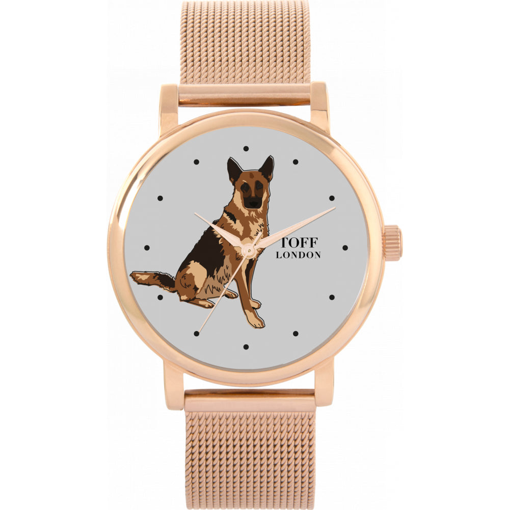Ladies Brown German Shepherd Dog Watch