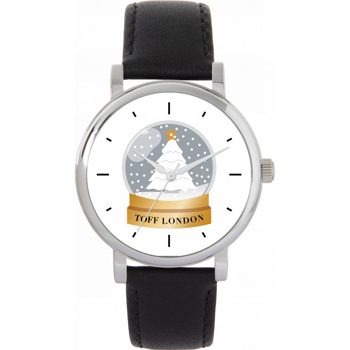Ladies Christmas Snow Globe Watch