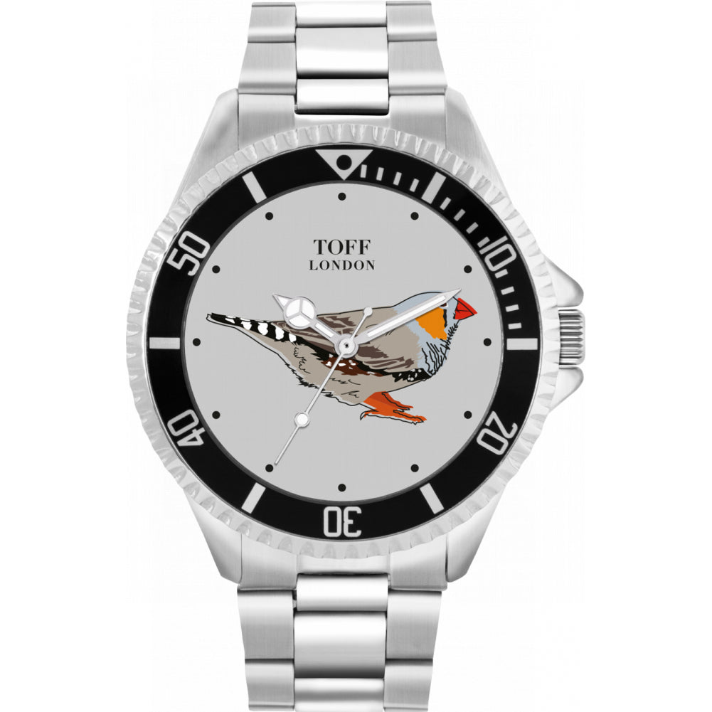 Mens Grey Finch Bird Watch