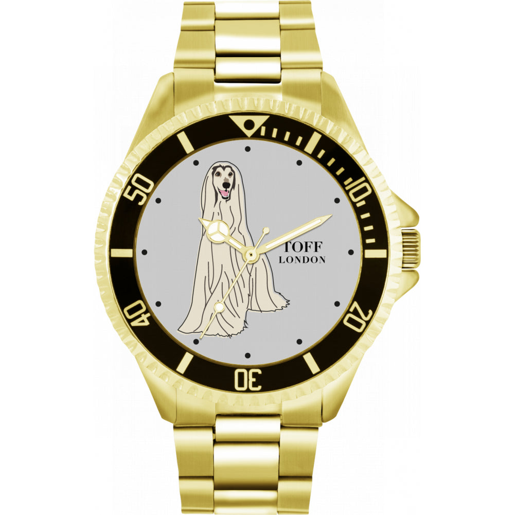 Mens Afghan Hound Dog Watch