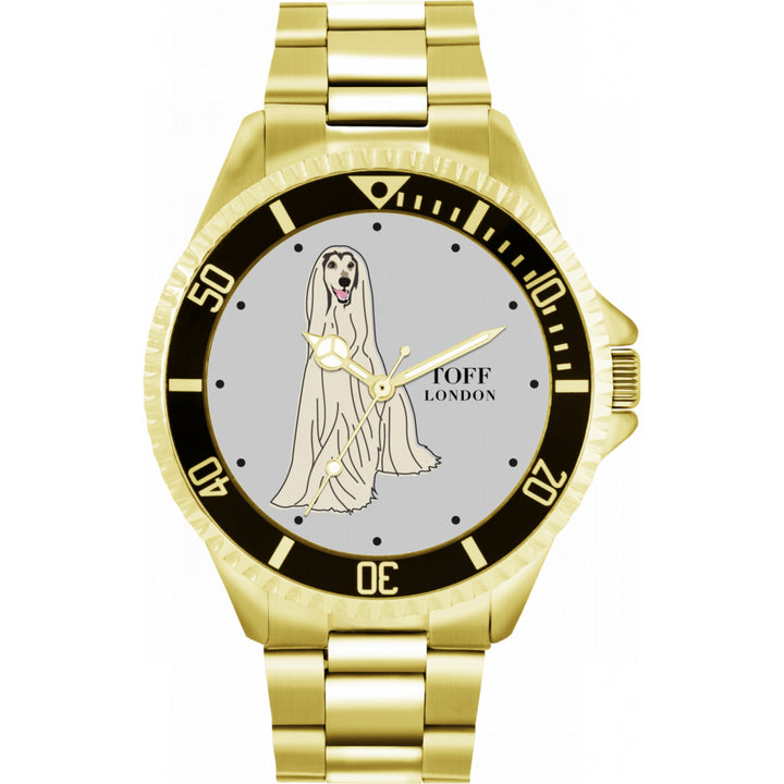 Mens Afghan Hound Dog Watch