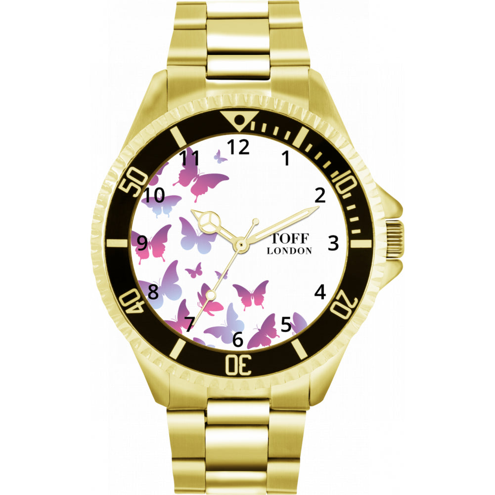 Mens Purple Butterfly Watch