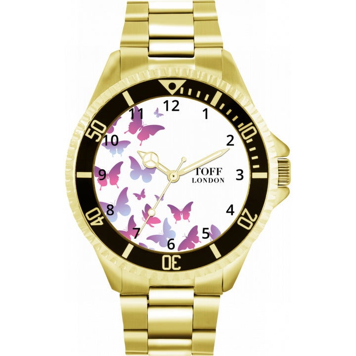 Mens Purple Butterfly Watch