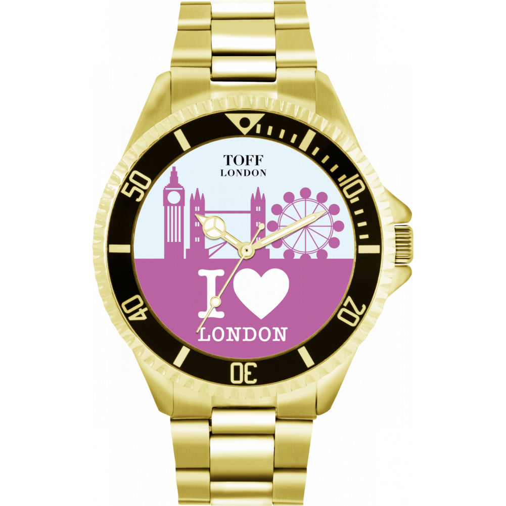 Mens Purple London City Skyline Watch