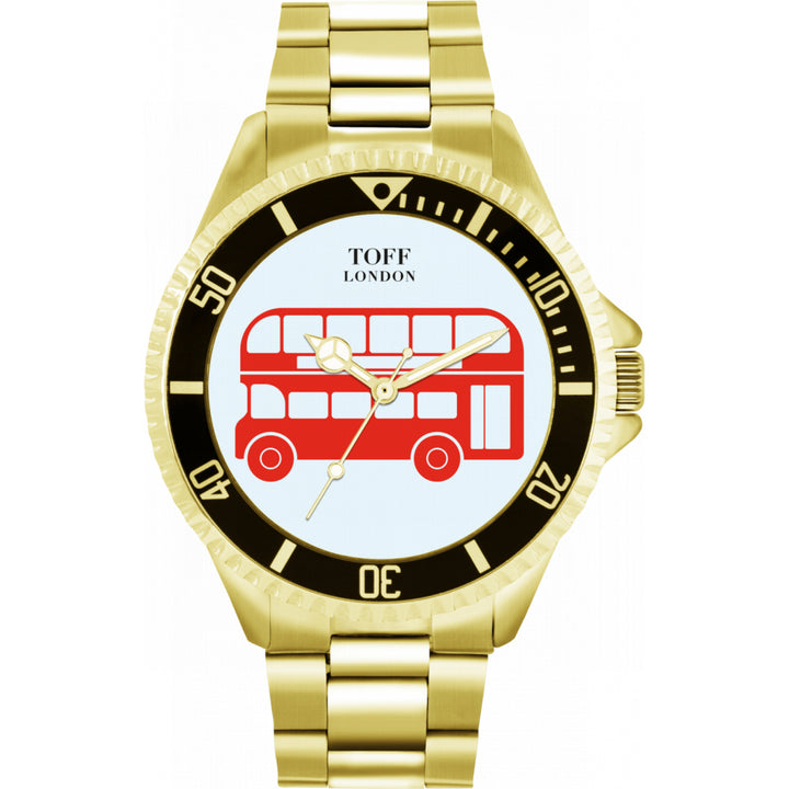 Mens Red Double Decker Bus Watch