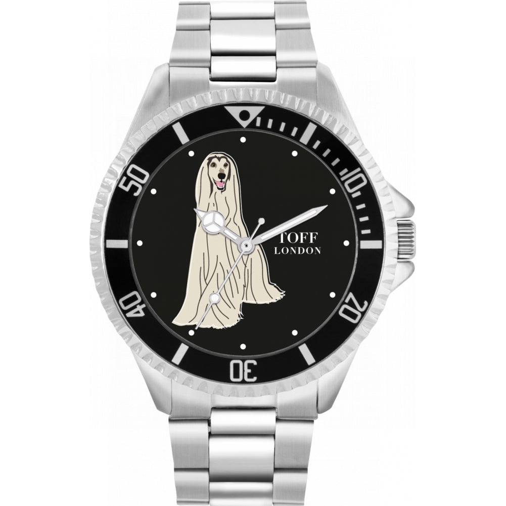 Mens Afghan Hound Dog Watch