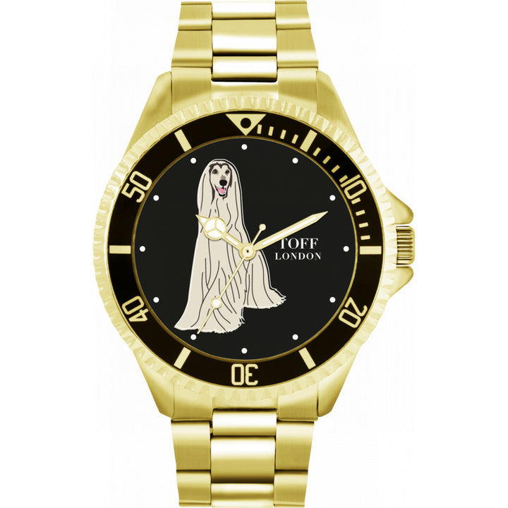 Mens Afghan Hound Dog Watch