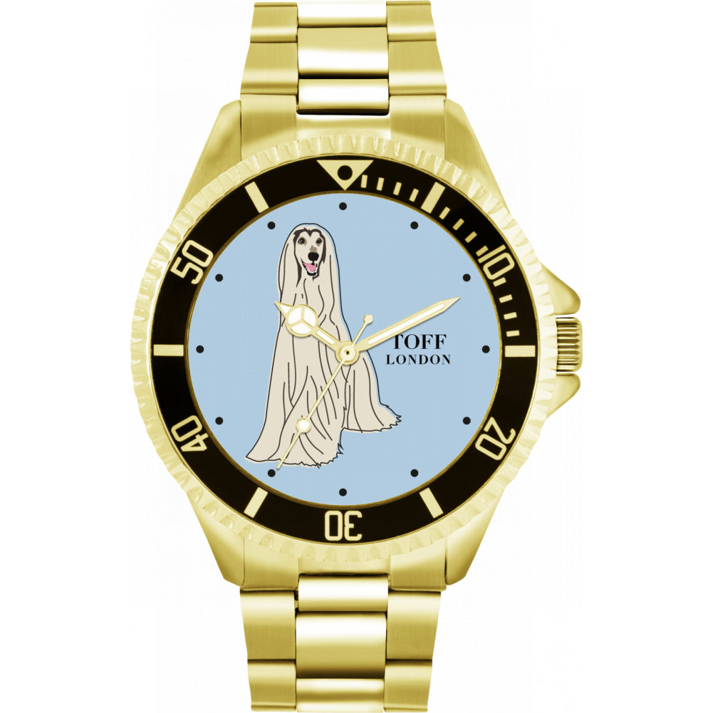 Mens Afghan Hound Dog Watch
