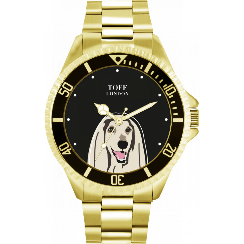 Mens Afghan Hound Dog Watch