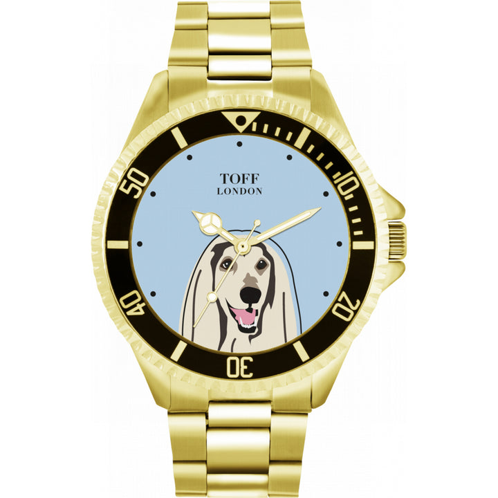 Mens Afghan Hound Dog Watch