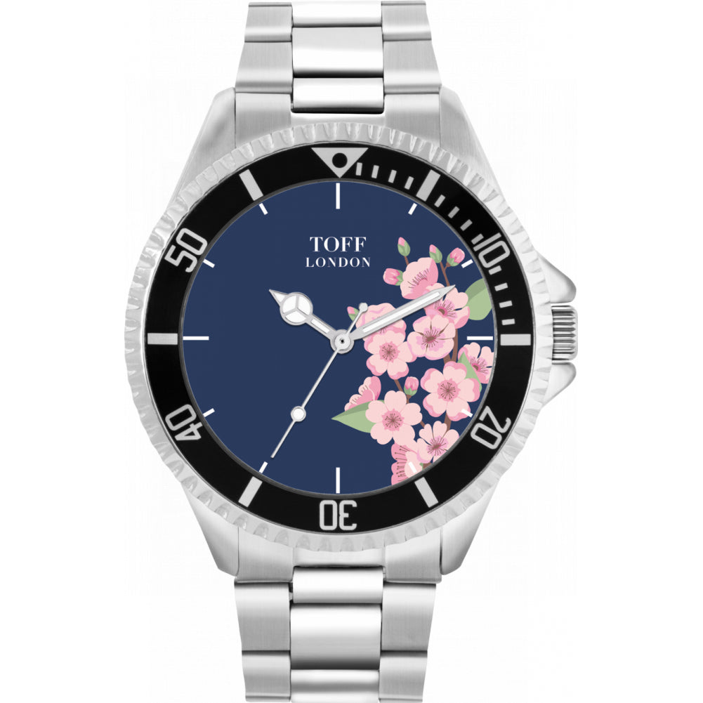 Mens Pink Cherry Blossom Flower Watch