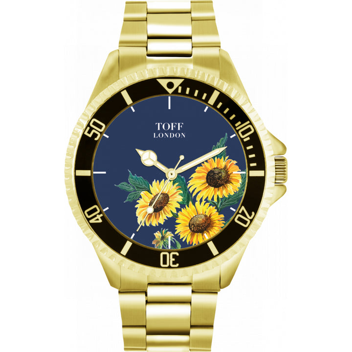 Mens Yellow Sunflower Flower Watch