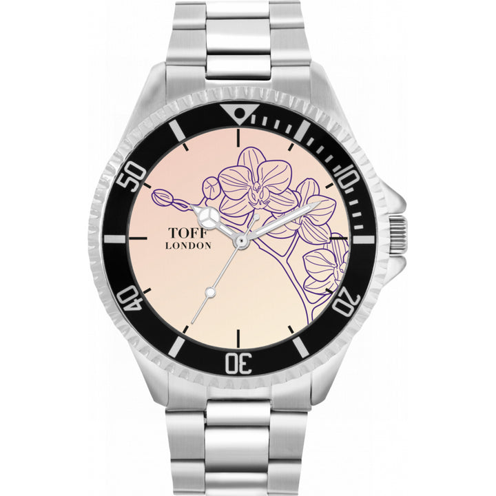 Mens Purple Orchid Flower Watch