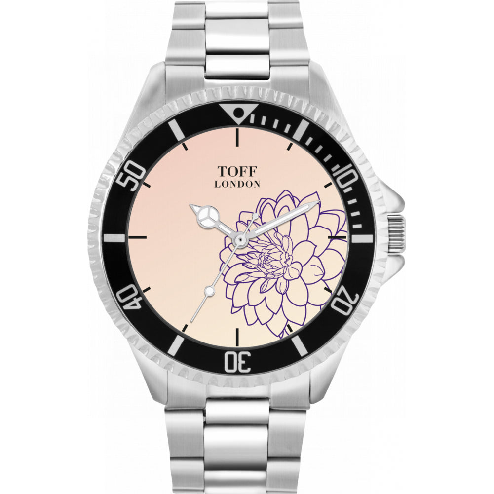 Mens Purple Dahlia Flower Watch