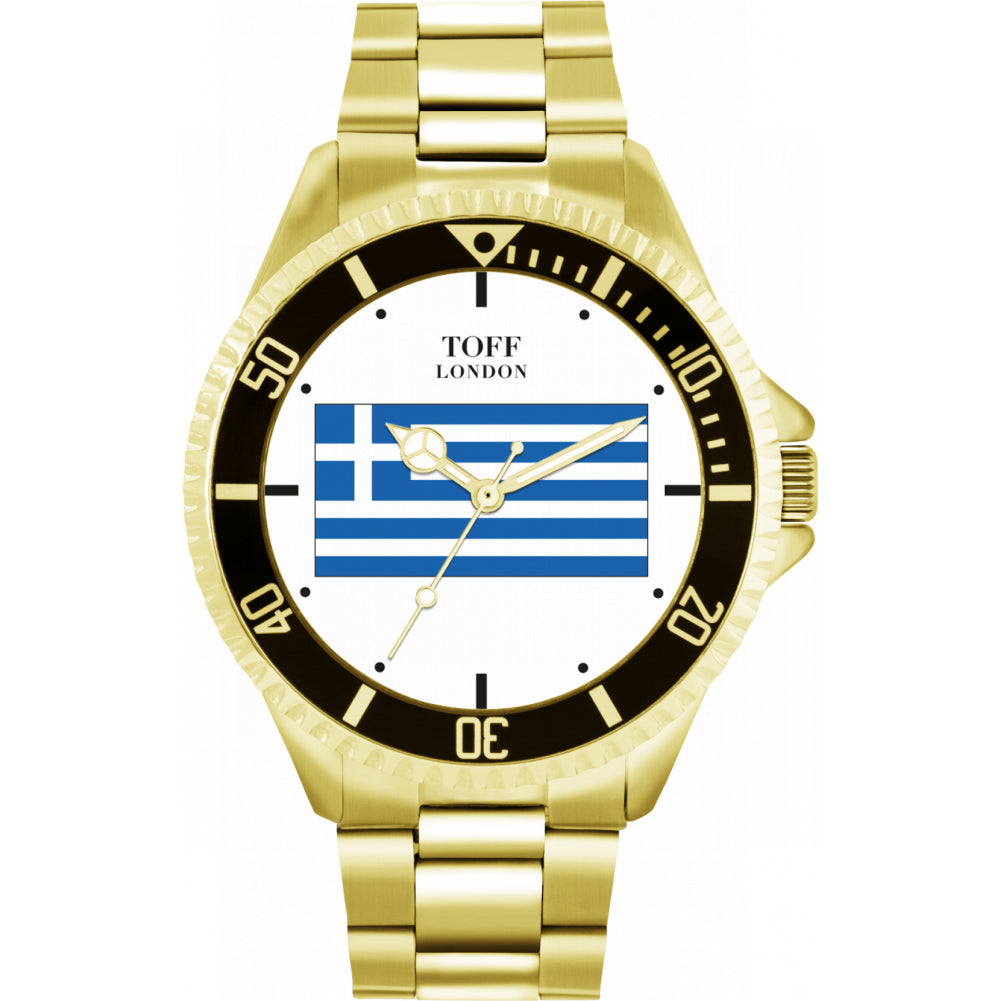 Mens Greece Flag Watch
