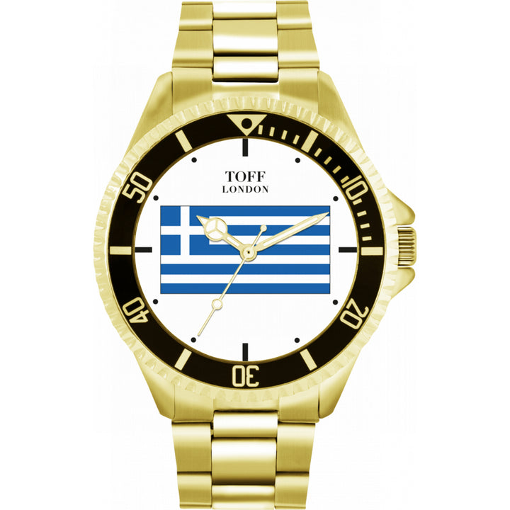 Mens Greece Flag Watch