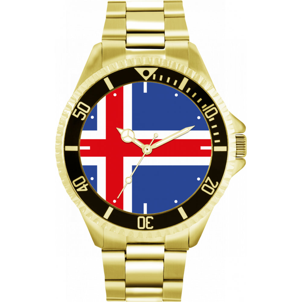 Mens Iceland Flag Watch