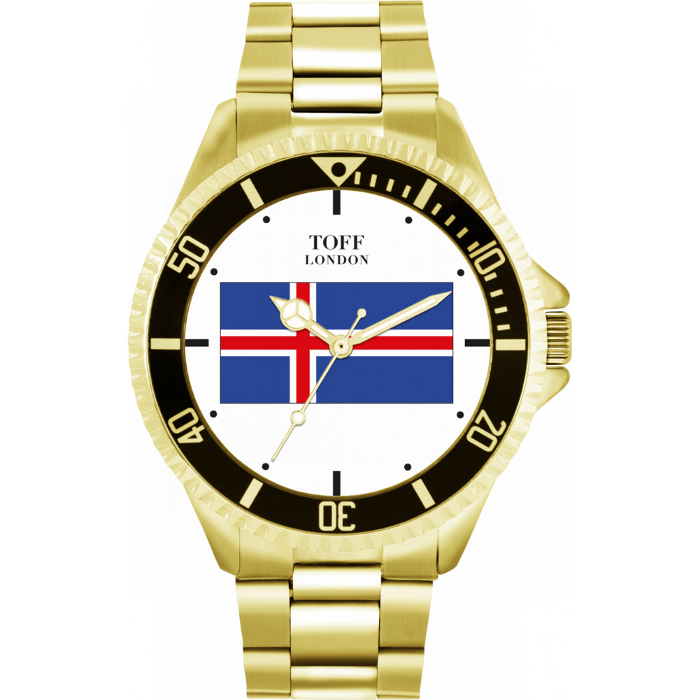 Mens Iceland Flag Watch