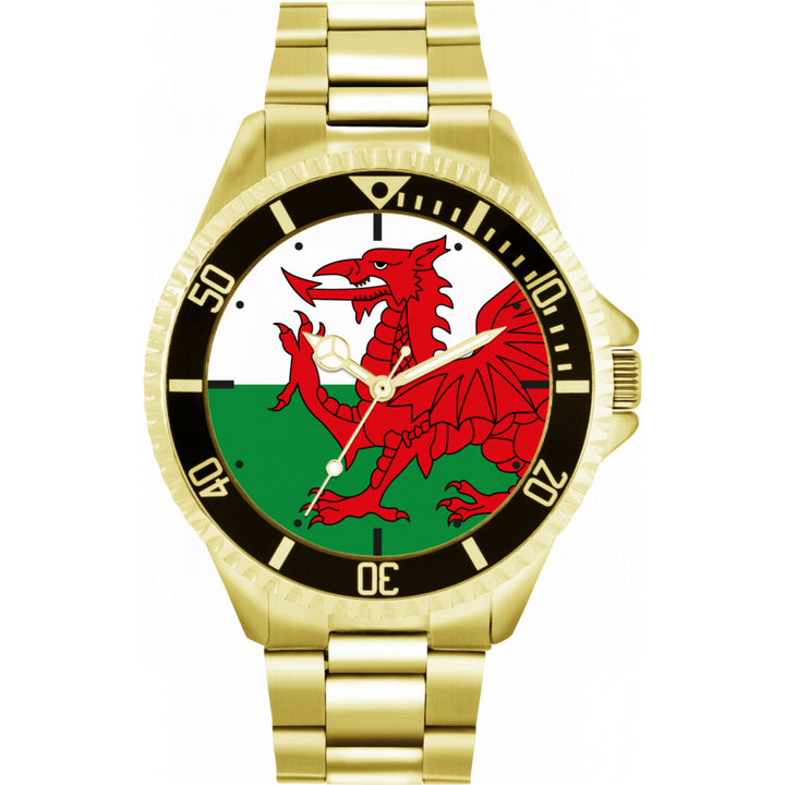 Mens Wales Flag Watch