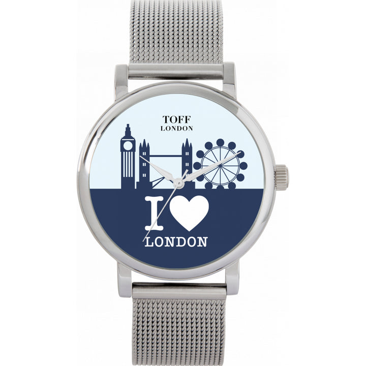 Ladies Navy London City Skyline Watch