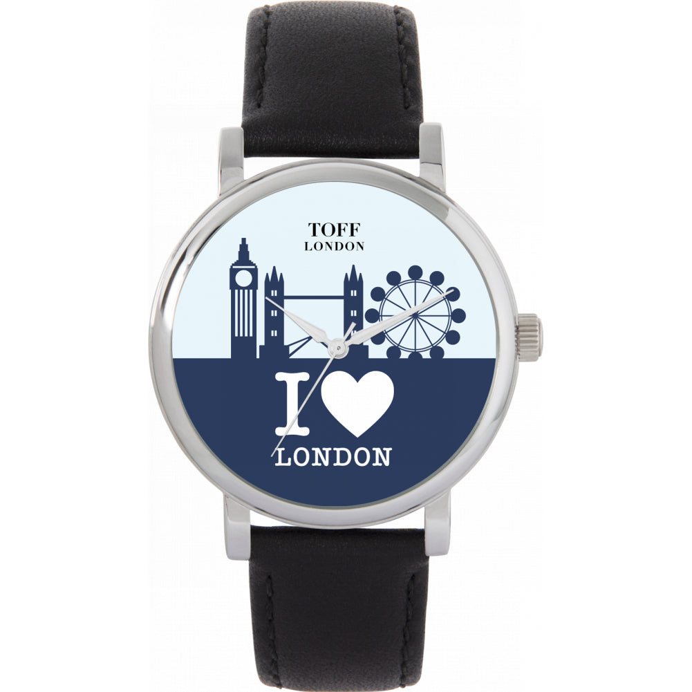Ladies Navy London City Skyline Watch