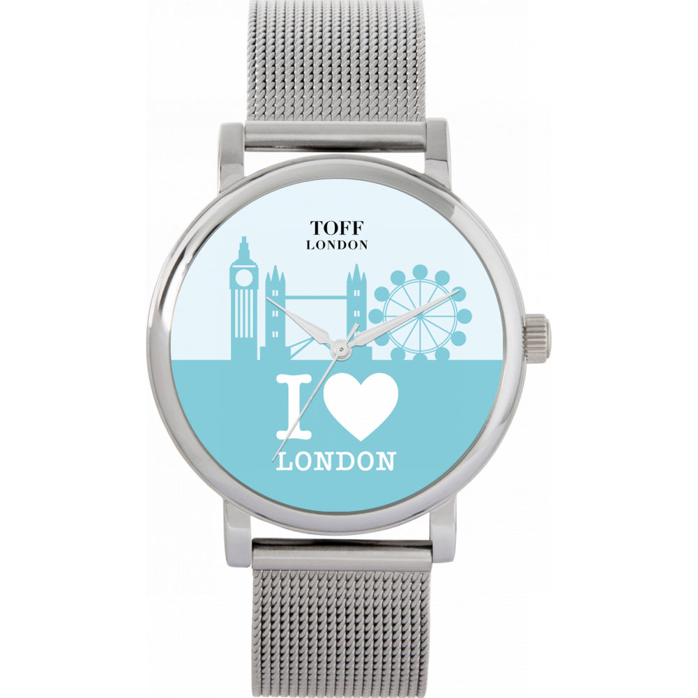 Ladies Blue London City Skyline Watch