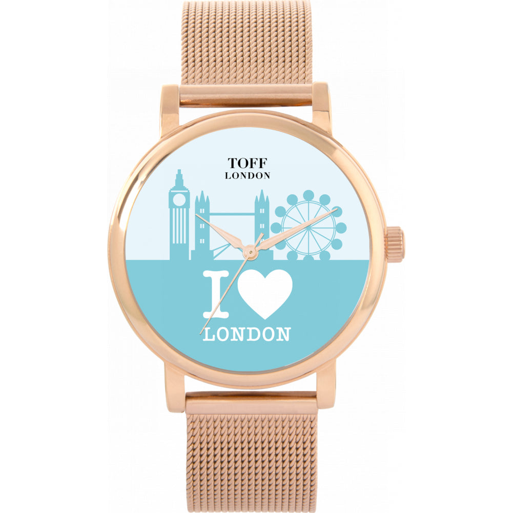 Ladies Blue London City Skyline Watch