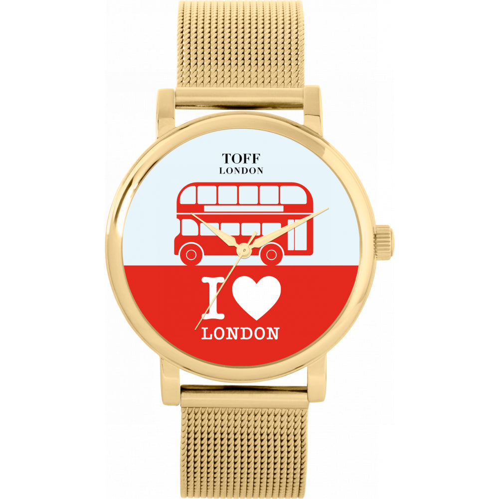 Ladies Red Double Decker Bus Watch