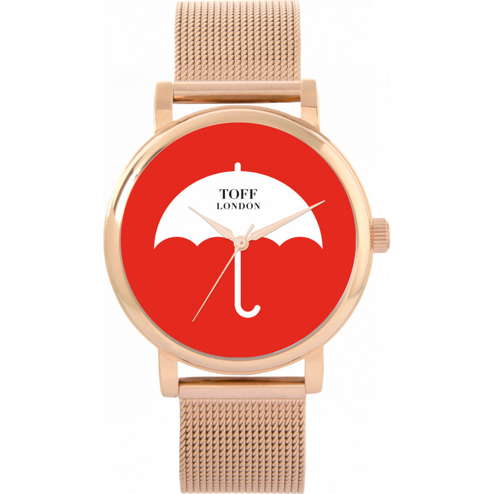 Ladies White Umbrella Watch