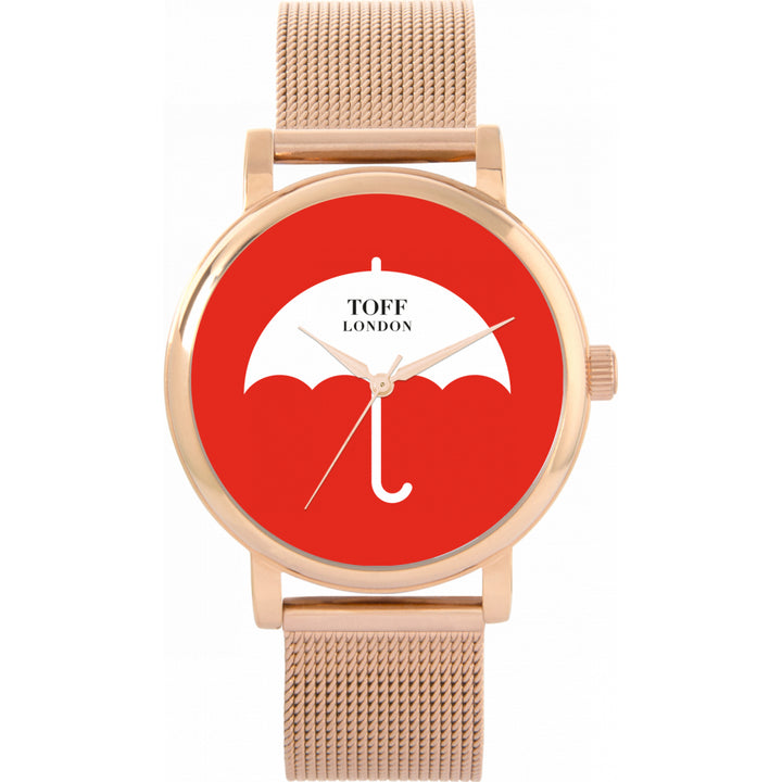 Ladies White Umbrella Watch